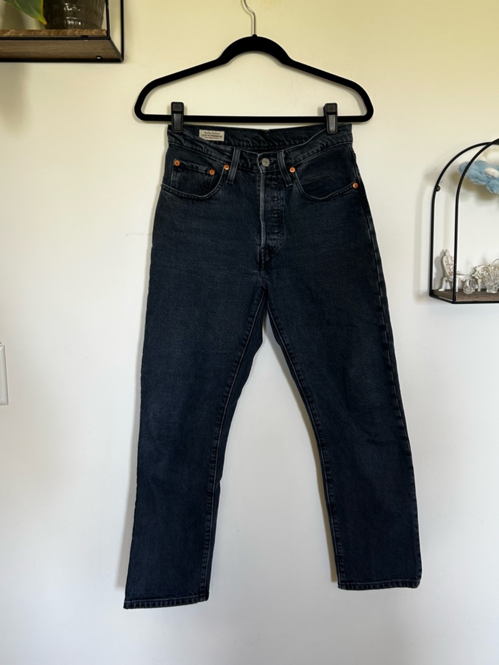 Levi’s Premium 501 Straight‎ Leg Button Fly Denim Blue Jean Size 26